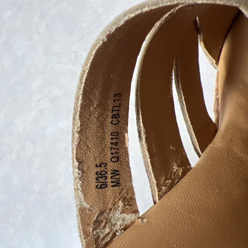 Kork Ease Korks Sandals Women's 6 Gold Metallic Platform Wedge